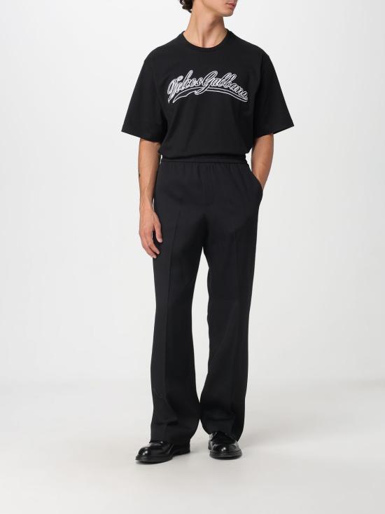 25FW 돌체앤가바나 반팔 티셔츠 G8PN9ZG7PIX N0000 Black - DOLCE & GABBANA