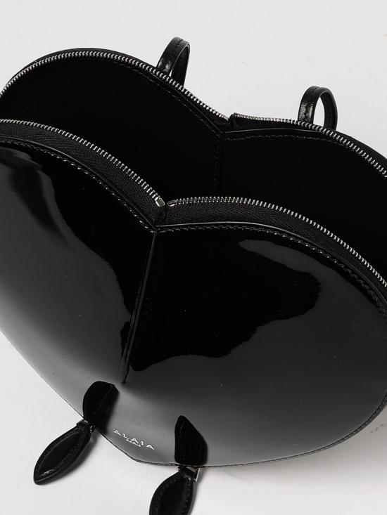 26FW 알라이아 페이턴트 레더 쾨르백 AA1P003CA189 999 Black - ALAIA