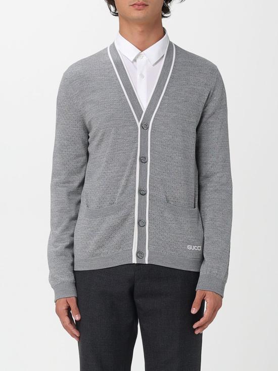 25FW 구찌 울 브이넥 가디건 834072XKESP 1130 Grey