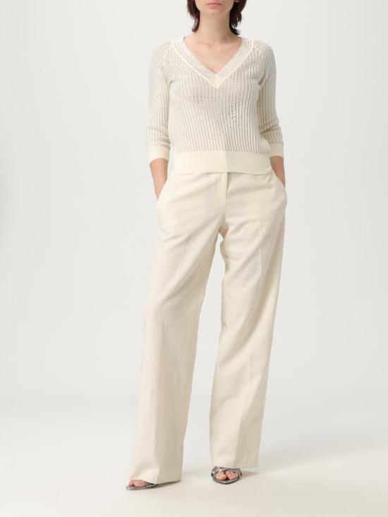 25FW 에르마노 설비노 스웨터 D465M311CTPLX B4656 White - ERMANNO SCERVINO