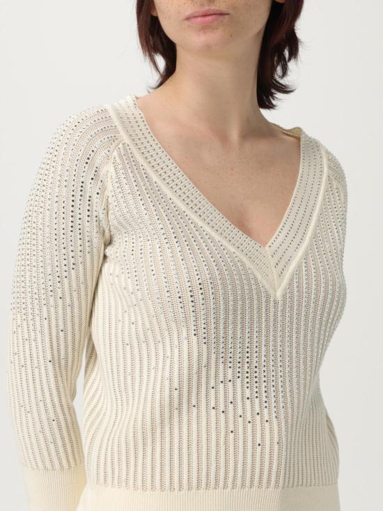 25FW 에르마노 설비노 스웨터 D465M311CTPLX B4656 White - ERMANNO SCERVINO