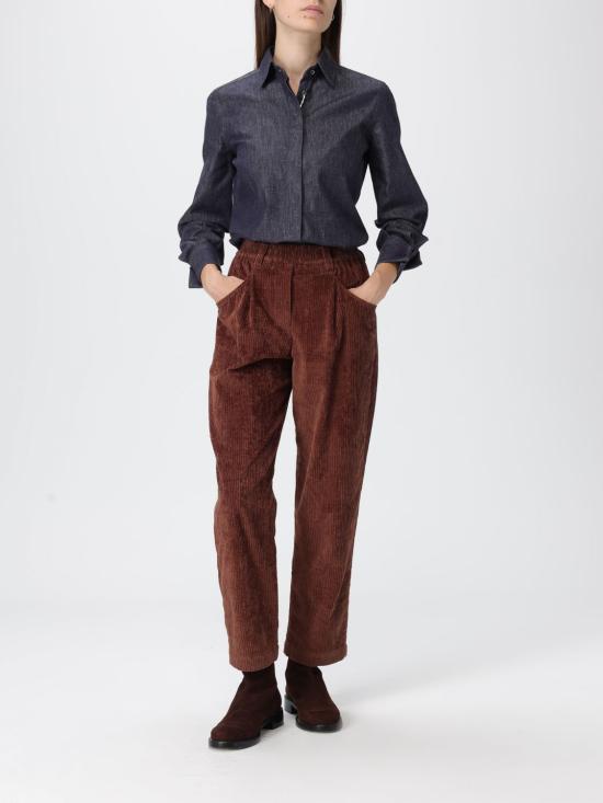 25FW 브루넬로 쿠치넬리 스트레이트 팬츠 MD574P8773 C4413 Burnt - BRUNELLO CUCINELLI