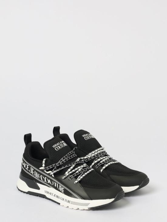 25FW 베르사체 리큐파이 로고 다이나믹 스니커즈  79YA3SA3ZSD03 899 Black - VERSACE