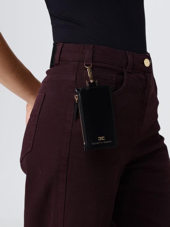 25FW 엘리자베타프랜치 데님 팬츠 PJ04D EA4 Wine - ELISABETTA FRANCHI