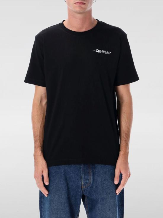 25FW 오프화이트 반팔 티셔츠 OMAA027F25JER007 1001 Black