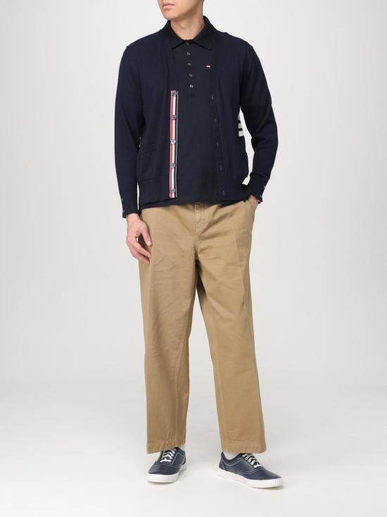 25FW 톰브라운 폴로 티셔츠 MJP022A01455 415 Navy - THOM BROWNE