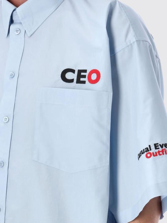 25FW 발렌시아가 반팔 셔츠 839187TNM60 4200 Gnawed Blue - BALENCIAGA