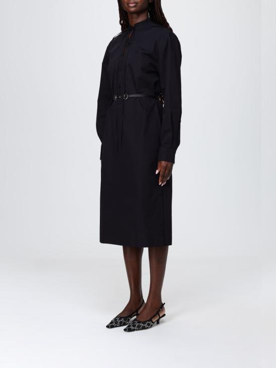 25FW 구찌 홀스빗 벨트 코튼 포플린 드레스 835601Z8B1W 1000 Black - GUCCI