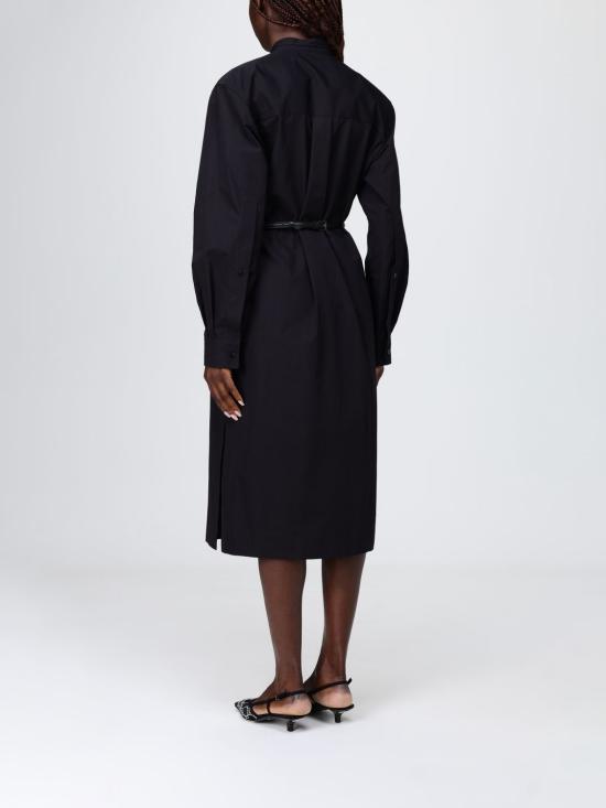 25FW 구찌 홀스빗 벨트 코튼 포플린 드레스 835601Z8B1W 1000 Black - GUCCI