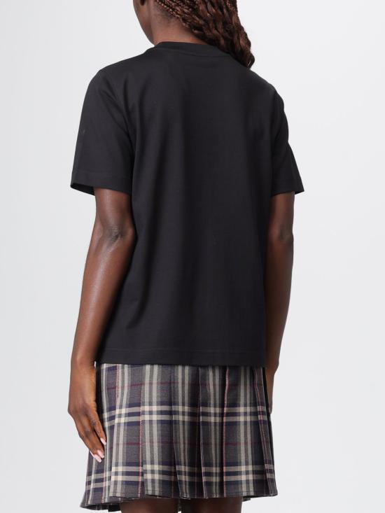 25FW 버버리 나이트 스탬프 코튼 티셔츠 8111658 Black - BURBERRY