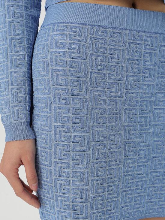 25FW 발망 숏 스커트 EF1LB004KI02 SPB Blue - BALMAIN