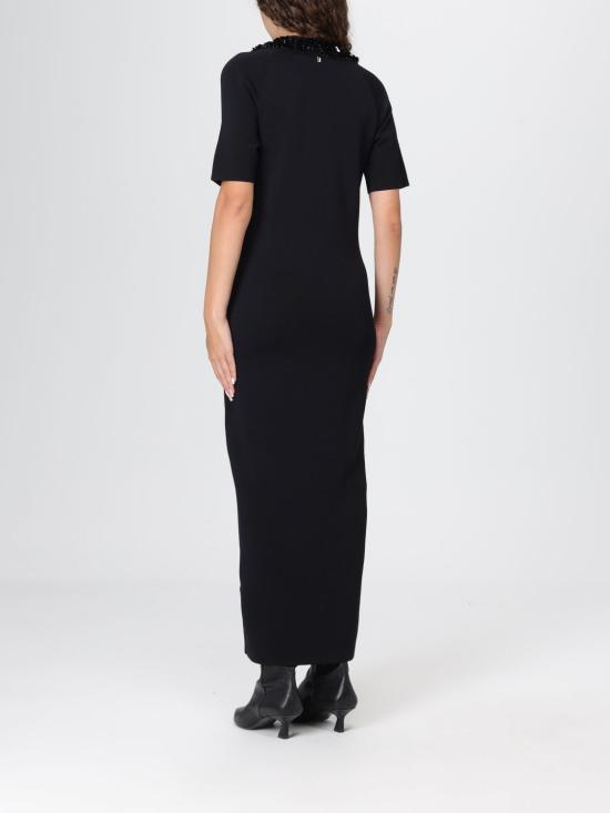 25FW 리우조 롱 원피스 CF5037MS55N 22222 Black - LIU JO