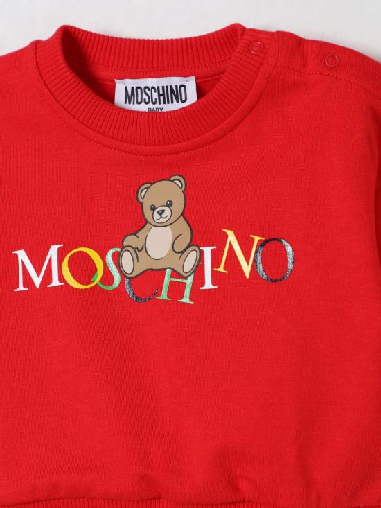 25FW [키즈] 모스키노 풀오버 MUF064LCA60 50109 Red - MOSCHINO
