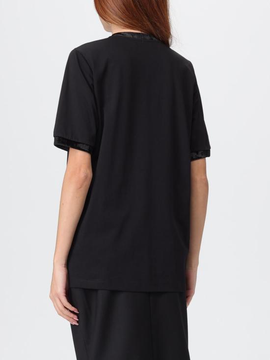 25FW 니나리찌 반팔 티셔츠 JT0035C01108 U9000 Black - NINA RICCI