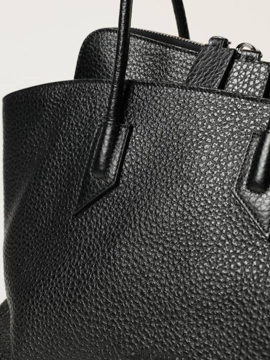 25FW 디 아티코 라 파세지아타 미디엄 탑 핸들 백 250WAH00054LBT117AA 100 Black - THE ATTICO