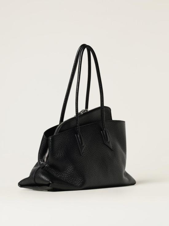 25FW 디 아티코 라 파세지아타 미디엄 탑 핸들 백 250WAH00054LBT117AA 100 Black - THE ATTICO