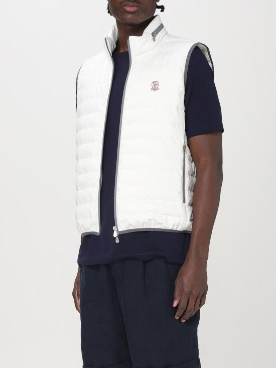 25FW 브루넬로 쿠치넬리 베스트 MM49A7460G C1085 White - BRUNELLO CUCINELLI