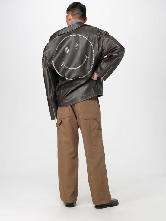 25FW 모스키노 바이커 자켓 37015270 1101 Brown - MOSCHINO