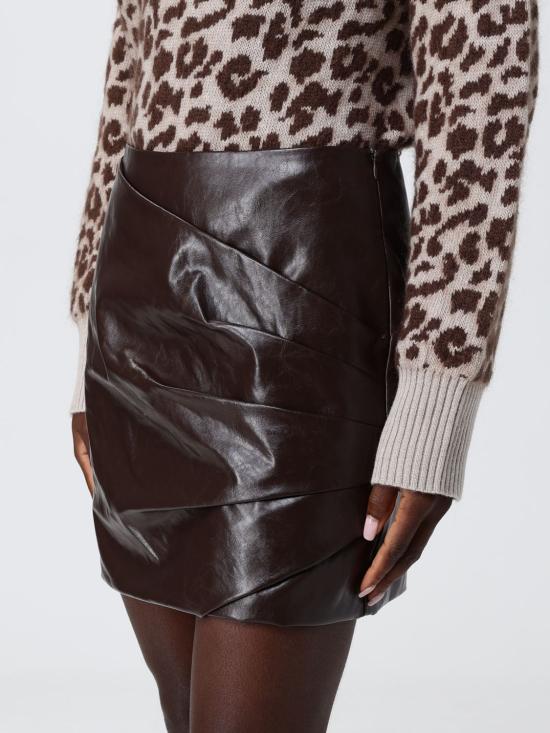 25FW 페데리카 토시 숏 스커트 30703302 69 Brown - FEDERICA TOSI