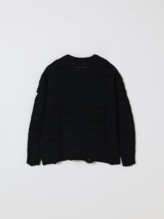 25FW [키즈] MM6 메종마르지엘라 풀오버 M60879MM06P M6900 Black - MM6 MAISON MARGIELA
