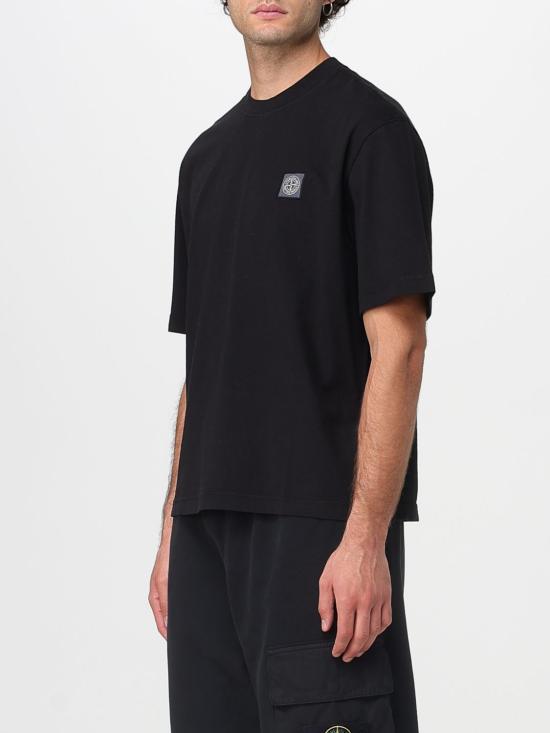 25FW 스톤 아일랜드 반팔 티셔츠 2100025S0115 V0029 Black - STONE ISLAND