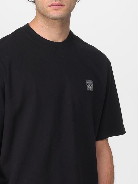 25FW 스톤 아일랜드 반팔 티셔츠 2100025S0115 V0029 Black - STONE ISLAND