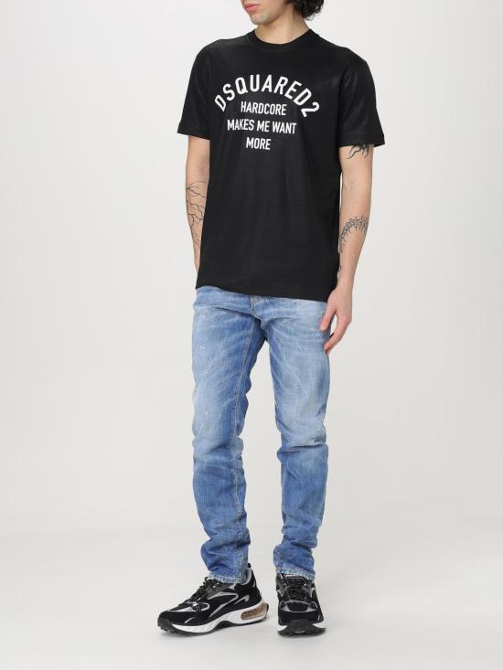 25FW 디스퀘어드2 반팔 티셔츠 S71GD1545D20035 900 Black - DSQUARED2