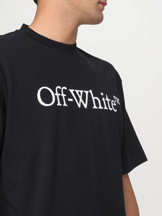 25FW 오프화이트 반팔 티셔츠 OMAA120C99JER008 1001 Black - OFF WHITE