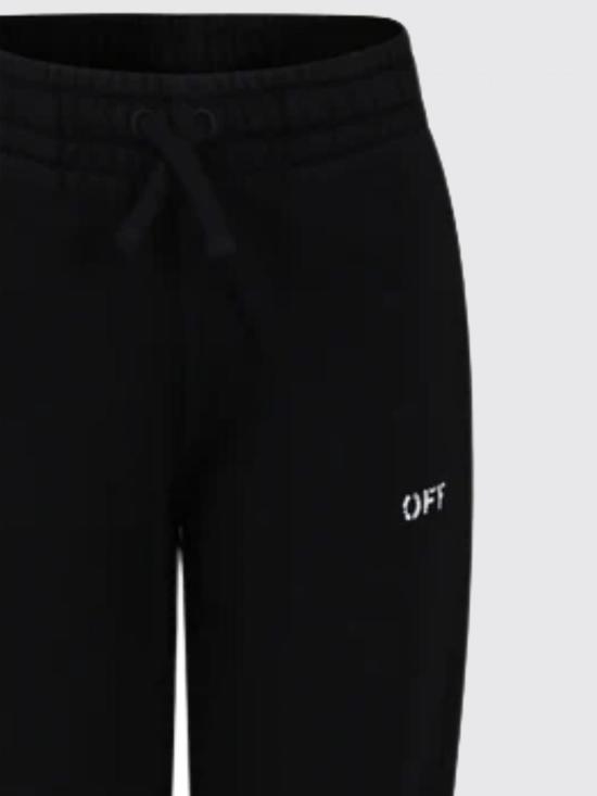 25FW [키즈] 오프화이트 팬츠 OBCH001C99FLE003 1001 Black - OFF WHITE
