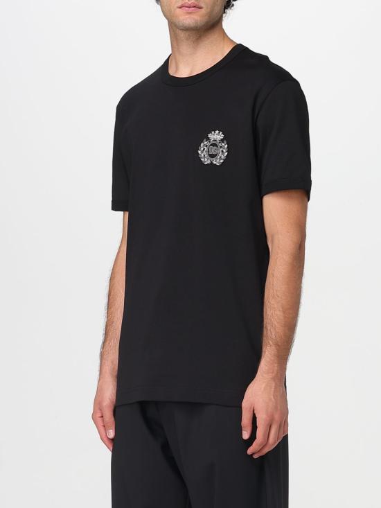 25FW 돌체앤가바나 반팔 티셔츠 G8PV1ZG7PJ6 N0000 Black - DOLCE & GABBANA