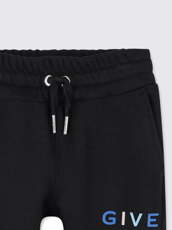 25FW [키즈] 지방시 트레이닝/조거 팬츠 H30876 09B Black - GIVENCHY