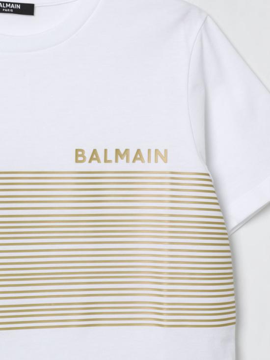 25FW [키즈] 발망 티셔츠 BX8R81Z3186 100OR White - BALMAIN