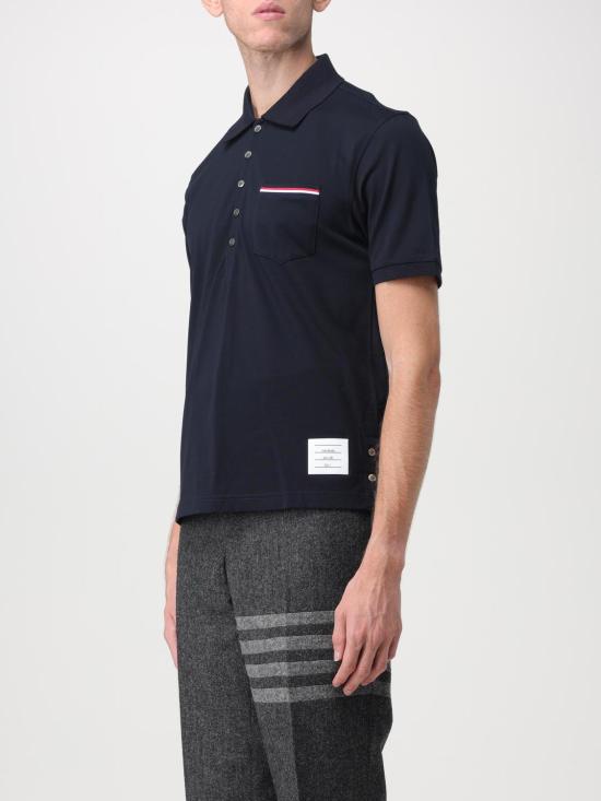 25FW 톰브라운 폴로 티셔츠 MJP022A01455 415 Navy - THOM BROWNE