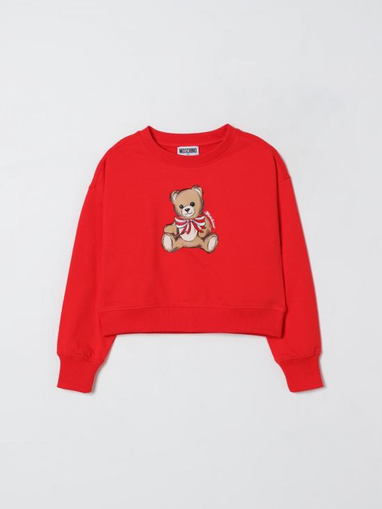 25FW [키즈] 모스키노 풀오버 HDF06GLDA16 50109 Red