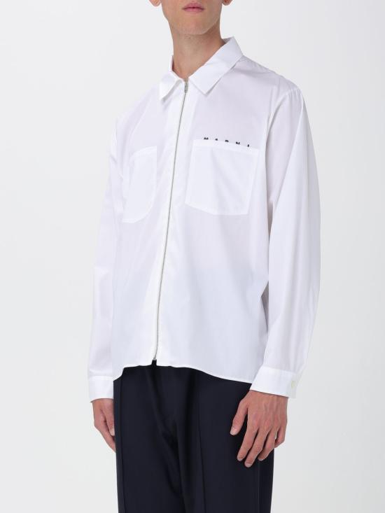 25FW 마르니 셔츠 CUMU0297P0USCT88 LOW01 White - MARNI