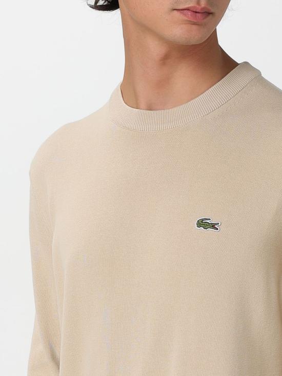 25FW 라코스테 크루넥 스웨터 AH1985 02S Beige - LACOSTE