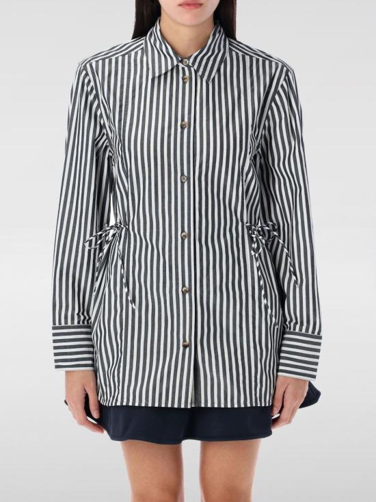 25SS 가니 블라우스 W00966475 099 Black