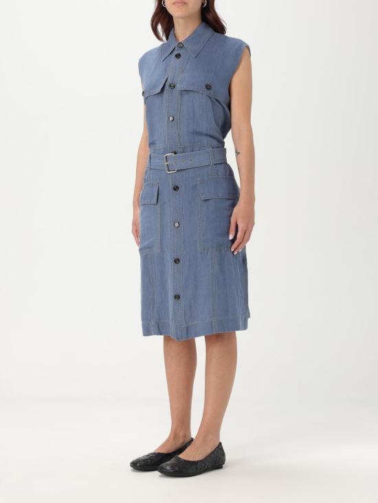 25SS 보테가베네타 롱 원피스 807860V4CX0 4000 Denim - BOTTEGA VENETA