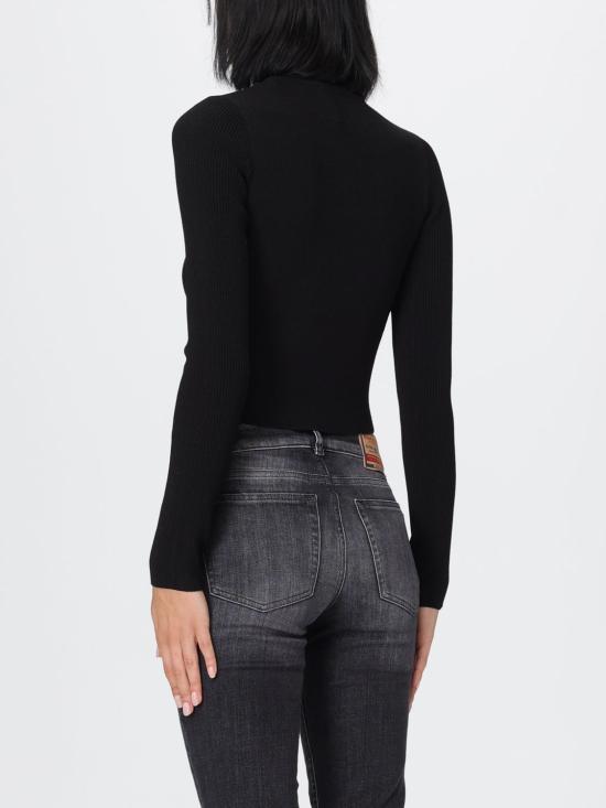 25FW 디젤 M-발라리 오발 D 립 니트 비스코스 블렌드 탑 A153280DLAX 9XX Black - DIESEL