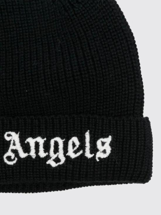 25FW [키즈] 팜앤젤스 모자 PBLC006C99KNI001 1003 Black - PALM ANGELS