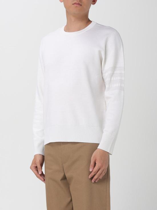 25FW 톰브라운 스웨터 MKA566AY1055 100 White - THOM BROWNE