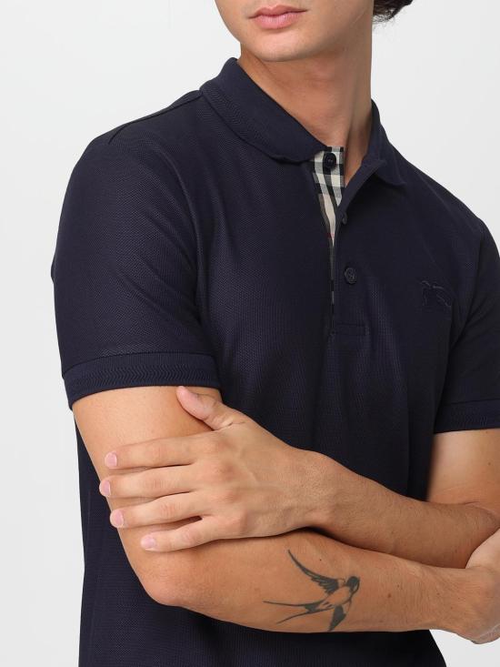 25FW 버버리 코튼 폴로 티셔츠 8099165 Blue - BURBERRY