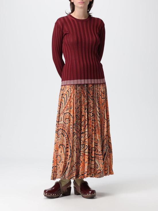 25FW 에트로 롱 스커트 WRFA005899SASP1 X0822 Orange - ETRO