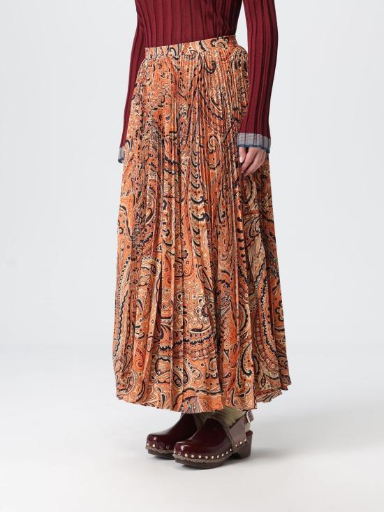 25FW 에트로 롱 스커트 WRFA005899SASP1 X0822 Orange - ETRO