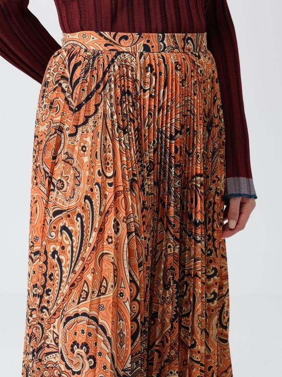 25FW 에트로 롱 스커트 WRFA005899SASP1 X0822 Orange - ETRO