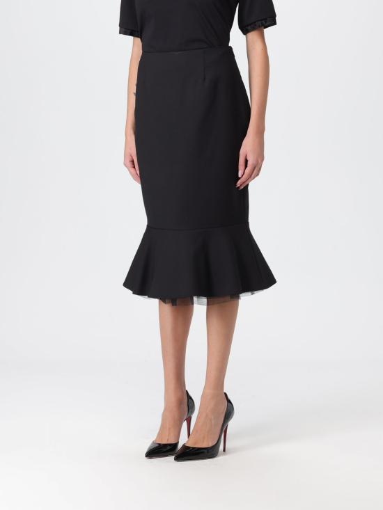 25FW 니나리찌 미디 스커트 25ACJU014WV0324 U9000 Black - NINA RICCI