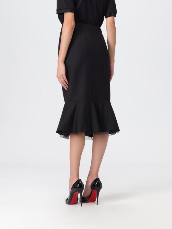 25FW 니나리찌 미디 스커트 25ACJU014WV0324 U9000 Black - NINA RICCI