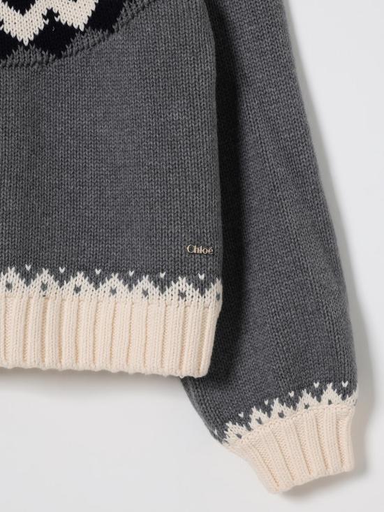 25FW [키즈] 끌로에 풀오버 C20797 A46 Grey - CHLOE