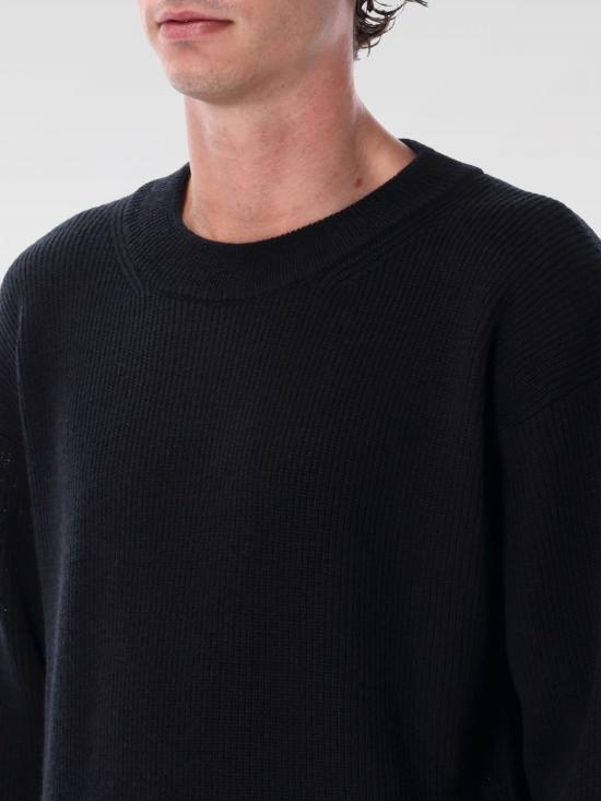 25FW 르메르 박시 라운드넥 스웨터 TO1419LK1042 BK999 Black - LEMAIRE