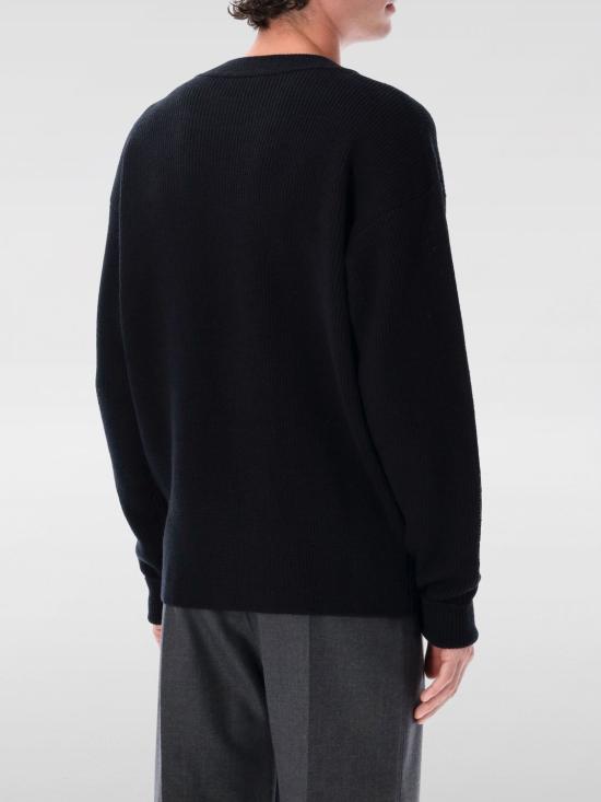 25FW 르메르 박시 라운드넥 스웨터 TO1419LK1042 BK999 Black - LEMAIRE